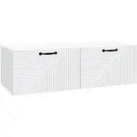 vidaXL Wandmontage TV-kast Wit 98 x 41 x 30 cm Bewerkt hout