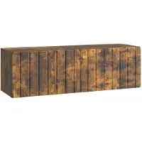 vidaXL Wandmontage TV-kast 98 x 31 x 30 cm Gerookt eiken Bewerkt hout