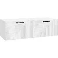 vidaXL Wandmontage TV-kast Hoogglans Wit 98 x 41 x 30 cm Bewerkt hout