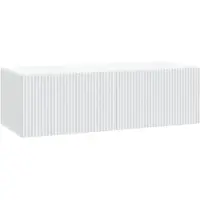 vidaXL Wandmontage TV-kast Wit 98 x 41 x 30 cm Bewerkt hout