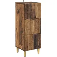 vidaXL Ladekast Oud hout 33 x 34,5 x 90 cm Bewerkt hout