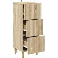 vidaXL Ladekast Sonoma Eiken 33 x 34,5 x 90 cm Bewerkt hout
