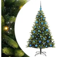 vidaXL Kunstmatige Gehingde Kerstboom 150 LEDs Groen 150 cm PVC en PE