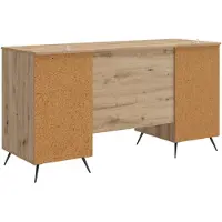 vidaXL Bureau Artisanaal eiken 142,5 x 50 x 75 cm Bewerkt hout