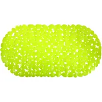 MSV Douche/bad anti-slip mat - badkamer - pvc - limegroen - 35 x 68 cm - Badmatjes