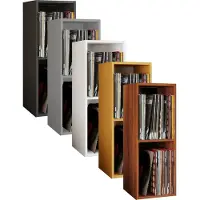 Hioshop Platto2 wandkast voor LP 2 planken zwart.
