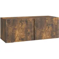 vidaXL Wandmontage TV-kast 78,5 x 31 x 30 cm Gerookt eiken
