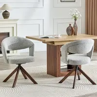 HAUSS SPOLE Eetkamerstoel – Retro Luxe Draaistoel – Set Van 2 – 360 Graden Draaibaar – Voor Eetkamer En Woonkamer – Stof