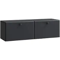 vidaXL Wandmontage TV-kast 98 x 31 x 30 cm Zwart Bewerkt hout