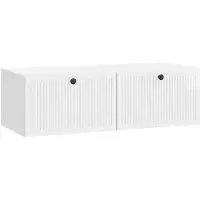 vidaXL Wandmontage TV-kast Hoogglans Wit 98 x 41 x 30 cm Bewerkt hout