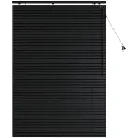 vidaXL Venetiaanse jaloezie Zwart 115 x 160 cm 35 mm
