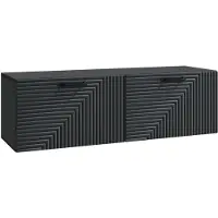 vidaXL Wandmontage TV-kast Zwart 98 x 31 x 30 cm Bewerkt hout