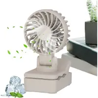 VHV - Tafelventilator - Bureauventilator - Clip ventilator - Mini ventilator - Oplaadbaar - Stil - Krachtig - Voor kantoor, thuis en op reis - 6 x 7 x 10.5 cm -Abrikoos