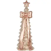 Clayre & Eef Kerstdecoratie Beeld Kerstboom 28x27x75 cm Wit Keramiek