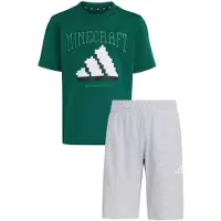 Adidas Shorts Set - Collegiate Green/Grau Meliert m. - - 5 Jahre (110) - Shorts