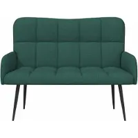 vidaXL 2-Zits Sofa Donkergroen 115 x 61 x 87 cm Stof