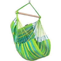 LA SIESTA , Hangmat, 129 kg, geschikt voor 1 persoon, materiaal: polypropyleen (PP), kleuren: blauw, groen, wasbaar in de machine