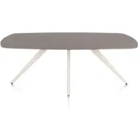 Xooon Saluti Esstisch oval 210 x 105 cm 4-Fuß-Gestell HPL