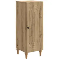 vidaXL Dressoir Artisanaal eiken 33 x 34,5 x 90 cm Bewerkt hout