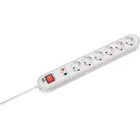 Bachmann Smart Tafelcontactdoos 6x230V Overspanningsbeveiliging 1,5m (Europese Stekkerdoos) - 381.2501K