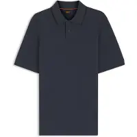 BOSS Regular-fit polo van katoenpiqué met honingraatstructuur
