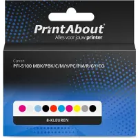 PrintAbout PFI-5100 MBK/PBK/C/M/Y/PC/PM/R/GY/CO multipack 10 kleuren