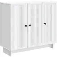 vidaXL Dressoir Wit 89 x 34,5 x 80 cm Bewerkt hout