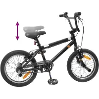 vidaXL BMX Fiets 16 Inch voor 5-8 jaar oud Zwart