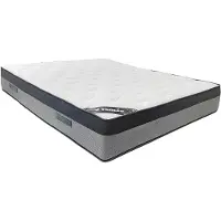 Vente-unique Set 180 x 200 cm bedbodem met opbergruimte, kleur licht naturel + hybride matras 7-zone pocketveren en memory foam dikte 30 cm - ILYROS van YSMÉE