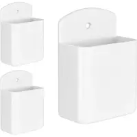 Snq 3 Stuks Zelfklevende Afstandsbediening Houder Muur Bevestiging - Wit TV Controller Organizer Voor Thuis Kantoor School