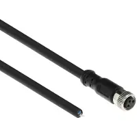 ACT Industrial 5,00 meter Sensor kabel M8A 3-polig female naar open end, Ultraflex Xtreme TPE kabel, afgeschermd