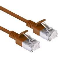 ACT DC7210 LSZH U/FTP CAT6A Datacenter Slimline Patchkabel Snagless | RJ45 Connectoren | Bruin | 10 meter