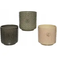 Kaemingk Decoratieve keramische bloempot 13 x 13 cm 1 stuk.