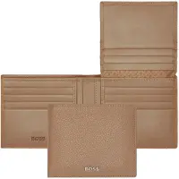 HUGO BOSS Leren Kaarthoes Classic Grained Card Case Camel Lichtbruin