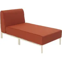 Oviala - Liggingstoel voor modulaire tuinmeubelen in terracotta stof - Patio