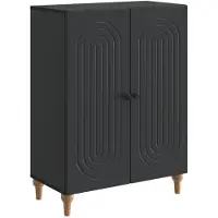 vidaXL Dressoir Zwart 66 x 34,5 x 90 cm Bewerkt hout