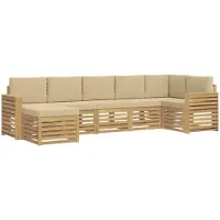 Syfax Buiten bankenset 7 pcs Wit en Beige