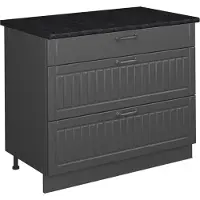 Vicco Keukenonderkast Fame-Line, Donkergrijs/Antraciet, 100 cm, WB Antraciet