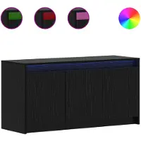 vidaXL TV Kast 100 x 34 x 50 cm Zwart eiken Bewerkt hout