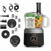 TurboTronic FP700 Foodprocessor - Keukenmachine - 1.2 Liter - Keukenrobot - 1900W - Zwart