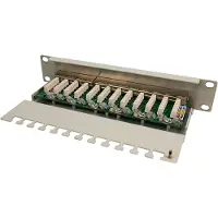 Logilink 10 inch patch panel | 12x RJ45 | CAT6 | STP | 1U | grijs