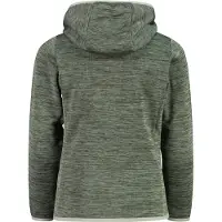CMP - Girl's Jacquard Knitted Jacket Fix Hood - Fleecevest 116, olijfgroen