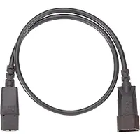 Bachmann verlengkabel H05VV-F 3G1,0 mm², Lengte: 0,75 m, C13/C14 zwart