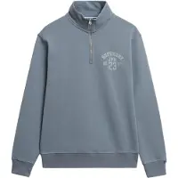 Superdry Sweatshirt 'Athletic Essentials' rookgrijs / lichtgrijs