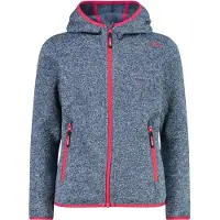 CMP - Girl's Jacket Fix Hood Jacquard Knitted 3H19825 - Fleecevest 152, grijs