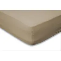 Eleganzzz Hoeslaken Katoen Perkal 35cm Hoekhoogte - zand 120x200cm