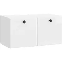 vidaXL Wandmontage TV-kast 59,5 x 31 x 30 cm Hoogglans Wit
