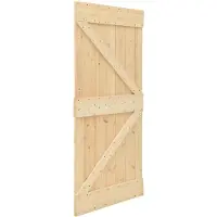 vidaXL Deur NARVIK Naturel 80 x 210 cm Massief Pine Hout