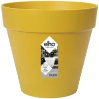Elho Loft Urban Rond 25 - Bloempot voor Buiten - Ø 24.5 x H 22.0 cm - Oker