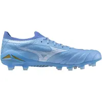 Mizuno Morelia Neo IV Beta Elite Gras Voetbalschoenen (FG) Blauw Grijs Goud